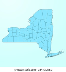 New York blue map on degraded background vector