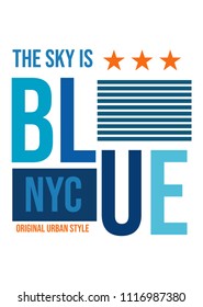 new york blue,t-shirt design