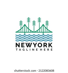 New york bridge logo design