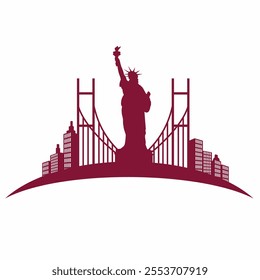 New York bridge vector illustraiton design