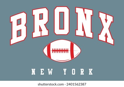 new york bronx varsity slogan vector for t-shirt