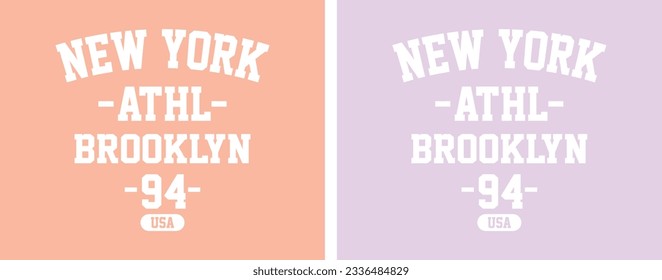 Slogan der New York Brooklyn College, Vektorgrafik für T-Shirt und andere Verwendungen