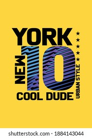 new york brooklyn cool dude,t-shirt design fashion vector