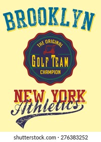 new york brooklyn golf team vector art