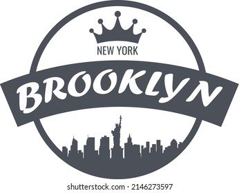 New york Brooklyn graphic vector illustration, t-shirt print, typography design