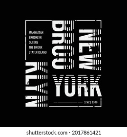 NEW YORK BROOKLYN, illustration typography. perfect for t shirt design