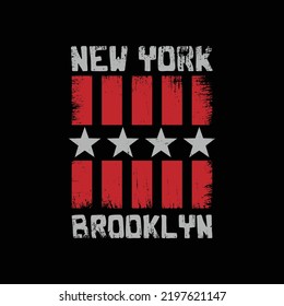 New york Brooklyn illustration typography vector t shirt design 