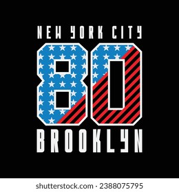 New york Brooklyn illustration typography. perfect for designing t shirts, shirts, hoodies, poster, print