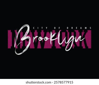 New york Brooklyn illustration typography. perfect for t shirt design