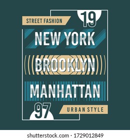 new york, brooklyn, manhattan elegant design, design typography, vector illustration