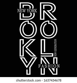 New York Brooklyn slogan vector typography for print t shirt