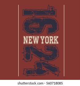 New york Brooklyn sport typography t-shirt baseball champion college team