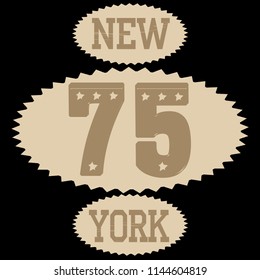 New York Brooklyn Sport wear typography emblem, t-shirt  print, athletic apparel design vector illustration team