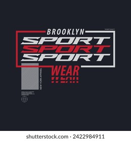 New york Brooklyn sport wear stylish t-shirt and apparel abstract design. Vector print, typography, poster