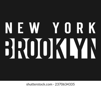 New York Brooklyn text effect vector. college t-shirt design vector illustration.
