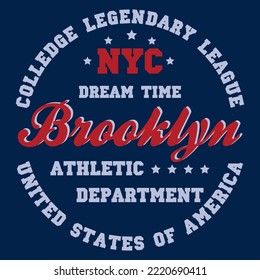 New York Brooklyn theme t-shirt graphics vector image