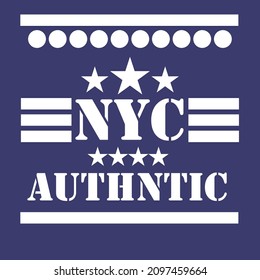 New York, Brooklyn typography for clothes design. Graphics for print product