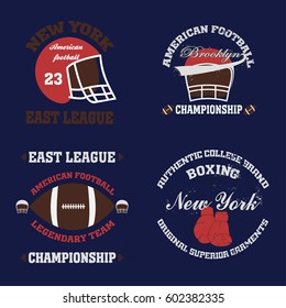 New york Brooklyn typography fashion, t-shirt graphics set - vector