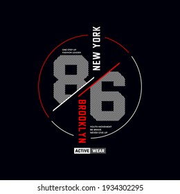 New York, Brooklyn typography graphic design, for t-shirt prints, vector illustration
