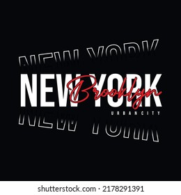 Ilustración vectorial gráfica de la tipografía de brooklyn de Nueva York