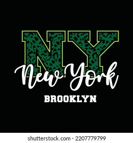 New york brooklyn typography graphic design, for t-shirt prints, vector illustration