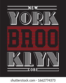 new york brooklyn typography for print t shirt 