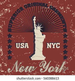 New york Brooklyn typography set, t-shirt graphics - vector