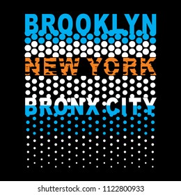 new york brooklyn typography t shirt vector