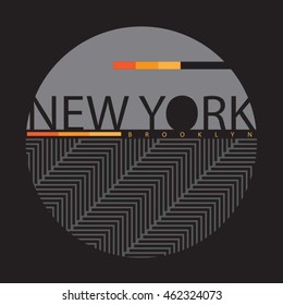 New York Brooklyn typography, t-shirt graphics, vectors