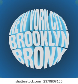 diseño vectorial de tipografía de brooklyn de nueva york