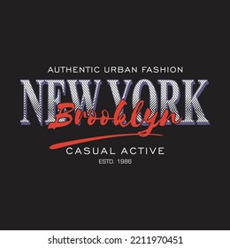 New york brooklyn vintage typography for t-shirt design,tee graphic,vector illustration 