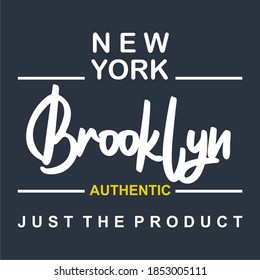 NEW YORK, BROOKLYN, WORDS DESIGN, RUBBER, SCREEN PRINTING, T SHIRT, T shirt design.