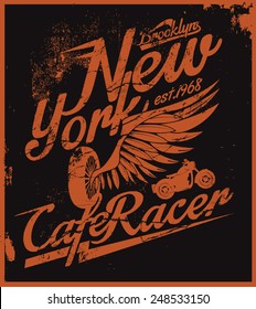 new york cafe racer tee graphic