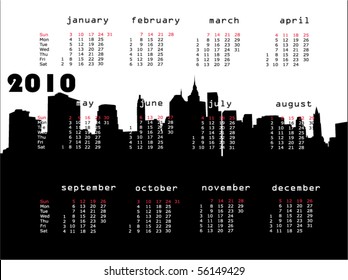 New York Calendar Stock Vector (Royalty Free) 56149429 Shutterstock