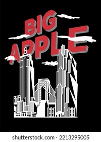 New York and California design vector. Editable colors and vector curves. It can be easily Edited using any vector design software.
For your t-shirts designs, with 