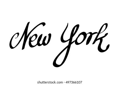 New York calligraphy vector