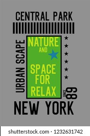 new york central park,t-shirt design