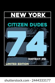 new york citizen dude,t-shirt design fashion vector