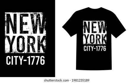 New york city 1776 t shirt design vector illustration