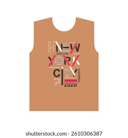 NEW YORK CITY 2020 EXITING - MODERN AND STYLISH TYPOGRAPHY DESIGN, VECTOR PRINT T-SHIRT, GRAPHIC VECTOR DESIGN, URBAN STYLE, STREET WEAR FASHION ILLUSTRATION, 