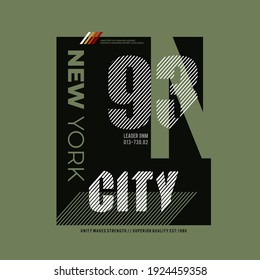 new york city, 93,leader denim  typography graphic design, for t-shirt prints, vector illustration
