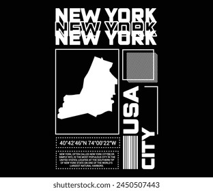 New York City abstract geometric t-shirt vector designs, graphic prints NYC Com-1