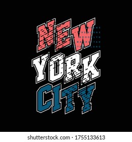 new york city abstract graphic typography vector illustration denim vintage good for print t shirt