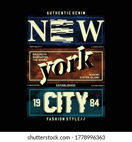 new york city abstract graphic t shirt typography vector illustration