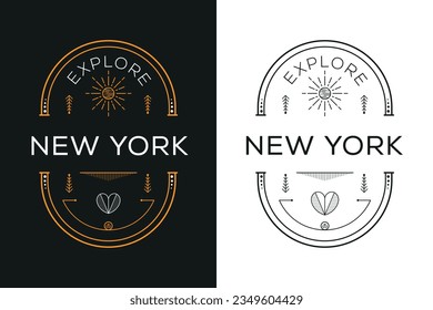 New York City badge Design, Vector illustration.