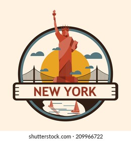 New York city badge, United state of America