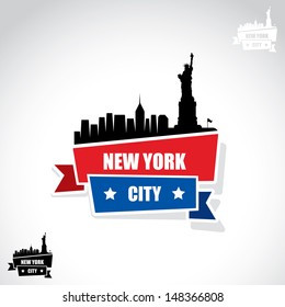 New York City banner - vector illustration