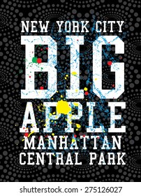 new york city big apple vector art