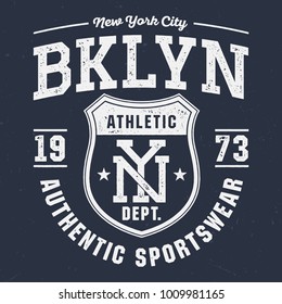 New York City BKLYN - Tee Design For Print 