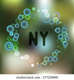 new york city blurred background. banner design. vector illustration